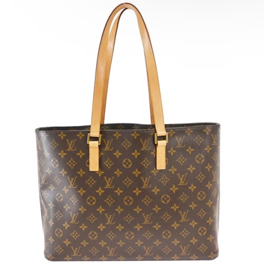 Louis Vuitton Monogram Canvas Brown Tote with Tan Straps, Authenticated